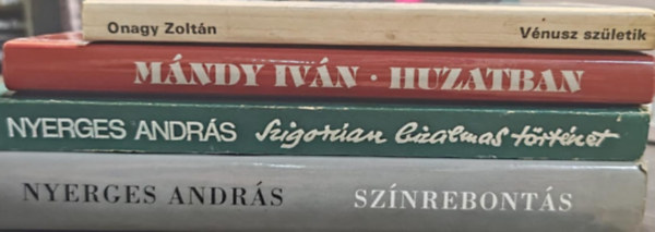 Onagy Zoltán, Nyerges András, Mándy Iván: Magyar kortárs könyvcsomag - Dedikált antikvár