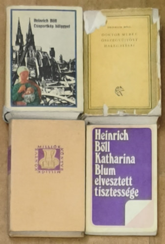 Heinrich Böll: 4db Heinrich Böll regény - Csoportkép hölggyel, Doktor Murke összegyűjtött hallgatásai, Biliárd fél tízkor, Katharina Blum elvesztett tisztessége antikvár