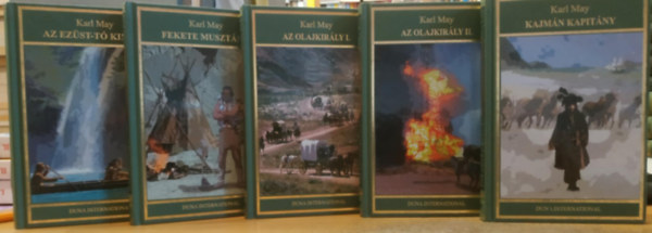 Karl May: 5 db Karl May: Az Ezüst-tó kincse + Fekete Musztáng + Az Olajkirály I-II. + Kajmán kapitány antikvár