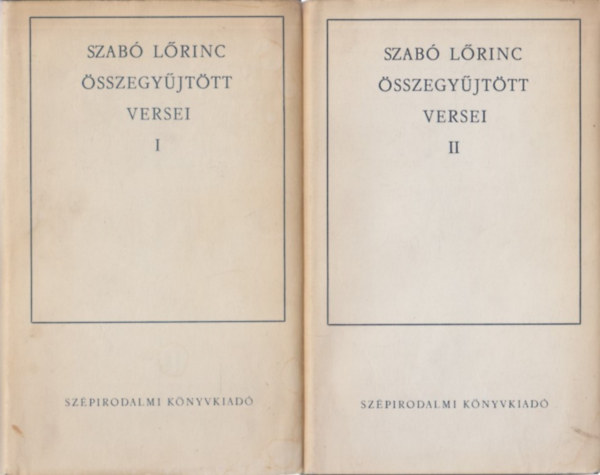 Szabó Lőrinc: Szabó Lőrinc összegyűjtött versei I-II. antikvár