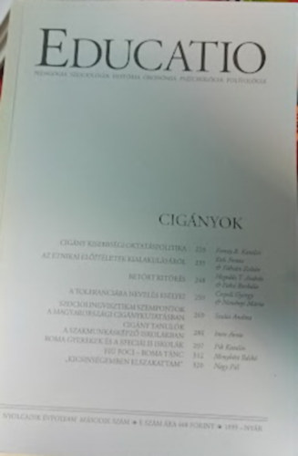 Kozma Tamás (szerk.): Educatio (Nyolcadik évfolyam második szám - 8/2 - Cigányok) antikvár