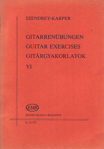 Szendrey-Karper: Gitárgyakorlatok VI. antikvár