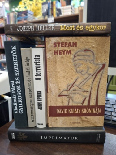 Joseph Heller, Stefan Heym, John Updike, Erich Maria Remarque, Vladimir Páral, Monaldi & Sorti: 6 db-os regény KÖNYVMENTŐ AJÁNLAT: Most és egykor, Dávid király krónikája, A terrorista, Szerelem és halál órája, Gyilkosok és szeretők, Imprimatur antikvár