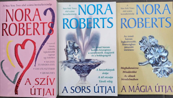 Nora Roberts: Nora Roberts 9 kisregénye 3 kötetben (Ma este és minden este - Van választásod - Újrakezdés / A boszorkányok órája - A tél rózsája - Távoli világ / Megbabonázva - Mindörökké - Az álmok birodalmában) antikvár