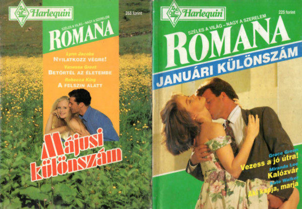 Grace Green, Miranda Lee, Kate Walker: 5 db  Romana különszám: 1995/1 + 1995/3 + 1995/4. Romana Nyáridő + 1995/5 + 1995/6 antikvár