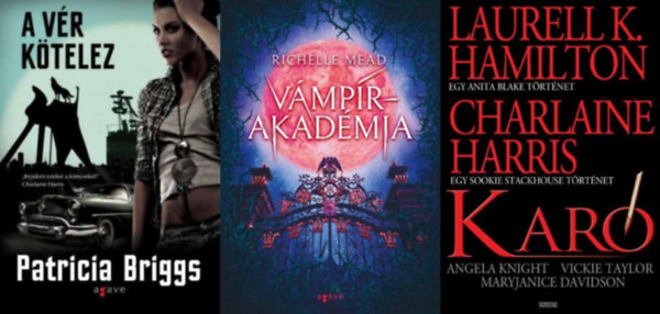 Patricia Briggs, Richelle Mead: 3 db vámpírregény: A ​vér kötelez + Vámpírakadémia + Karó antikvár