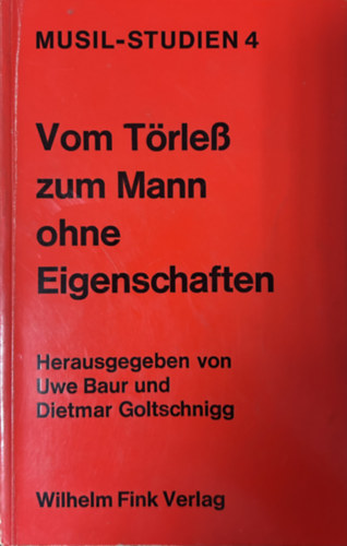 Vom "Törless" zum "Mann ohne Eigenschaften" antikvár