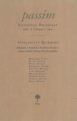 Passim (Filozófiai Folyóirat) 2000/II. évfolyam 1. szám antikvár