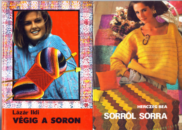 Lázár Ildi, Herczeg Bea: 2 db könyv a kötésről: Végig a soron + Sorról sorra antikvár