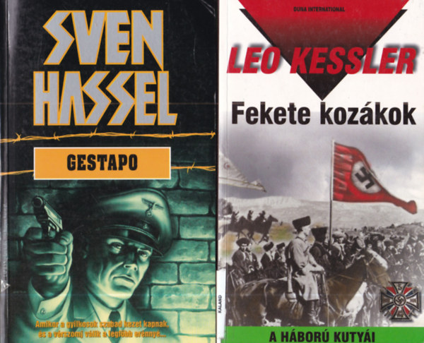 Sven Hassel, Leo Kessler: 2 db II. világháborús regény: Gestapo + Fekete kozákok antikvár