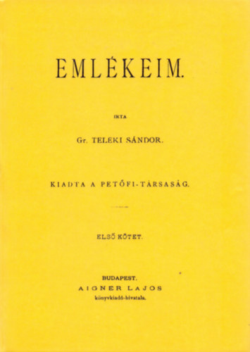Emlékeim. Első kötet akciós termékkép 1