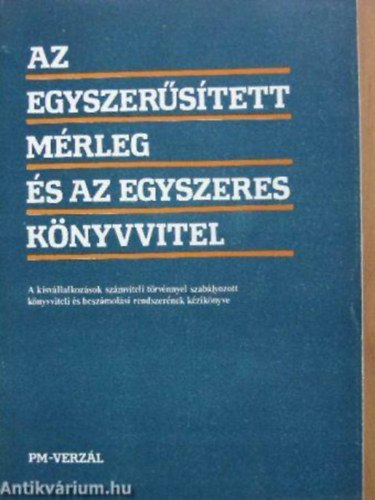 Dolesch Ferenc: Az egyszerűsített mérleg és az egyszeres könyvvitel antikvár