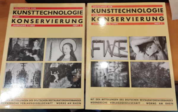Wernersche: 2 db Zeitschrift für Kunsttechnologie und Konservierung ( antikvár