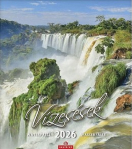 Vízesések falinaptár - 30x34 cm - 2026 naptár