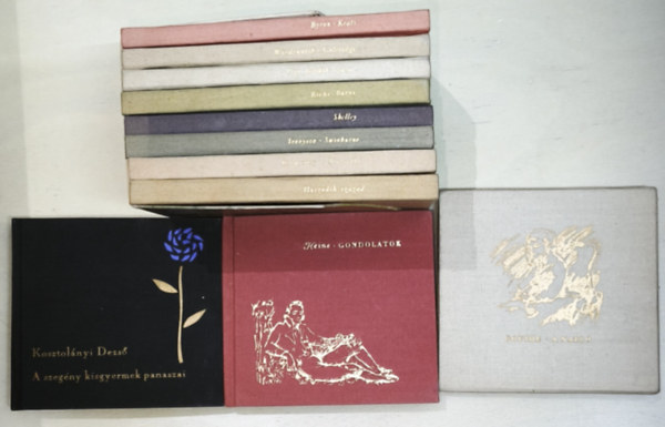 Byron, John Keats, Wordsworth, Coleridge, William Blake, Robert Burns, Shelley, Tennyson, Swinburne, Browning, Dante Gabriel Rossetti, Heine, Goethe, Kosztolányi Dezső: 10db klasszikus világirodalmi kötet + ajándék magyar szépirodalmi kötet - Az angol líra kincsestára-Byron-Keats, Wordsworth-Coleridge, Blake-Burns, Shelley, Tennyson-Swinburne, Browning-Rossetti, Tizenhetedik század, stb. (többí cím a leírásban) antikvár