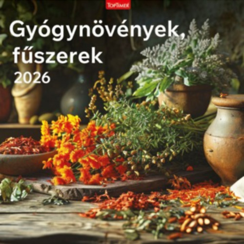 Gyógynövények, fűszerek - Tartalmas Lemeznaptár - 58x29 cm - 2026 naptár