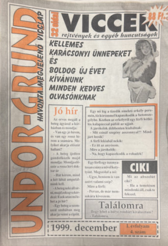 Undor-ground 1999.december antikvár
