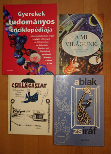 Wlodzimierz Zonn Elwira Milewska, Mérei Ferenc-V. Binét Ágnes: 4 hasznos könyv kíváncsi gyerekeknek: Ablak-Zsiráf, A mi világunk, Csillagászat, Gyerekek tudományosn enciklopédiája antikvár