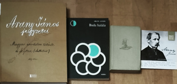 Arany János, Petőfi Sándor: 3db Arany Jánossal kapcsolatos könyv + ajándék hangoskönyv CD - Arany és Petőfi levelezése, Buda halála, Arany János jegyzetei + Arany János legszebb versei antikvár