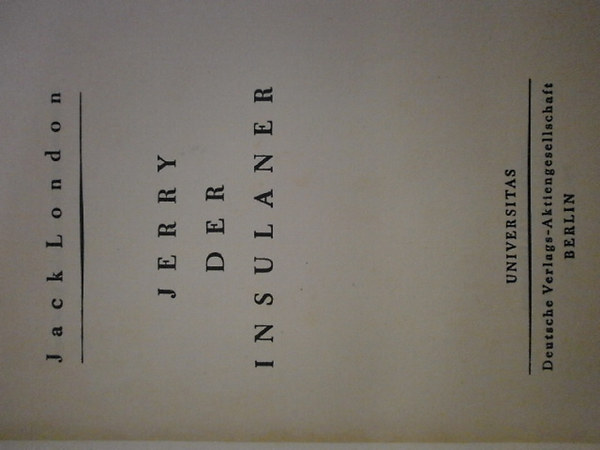 Jack London: Jerry, der insulaner antikvár