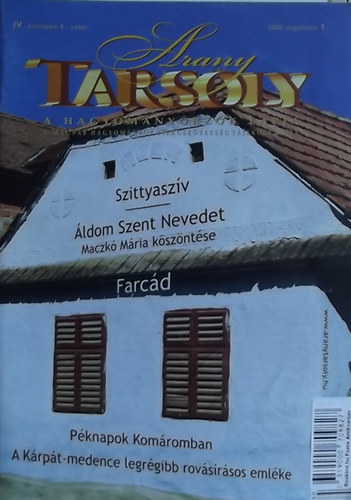 Arany tarsoly 2008. augusztus antikvár