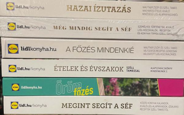 6 db Lidl szakácskönyv - Hazai ízutazás / Még mindig segít a séf / A főzés mindenkié / Ételek és évszakok / Örömfőzés / Megint segít a séf antikvár