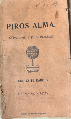 Piros alma - népszínmű 3 felvonásban antikvár