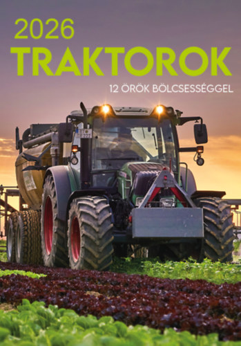 Traktorok falinaptár - 33x23 cm - 2026 naptár