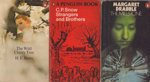 H. E. Bates, Margaret Drabble, C. P. Snow: 3 db angol nyelvű regény: The Wild Cherry Tree - The millstone - Strangers and Brothers antikvár