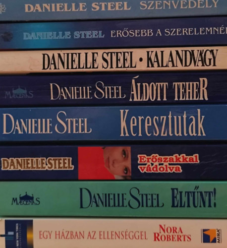 Danielle Steel, Nora Roberts: Romantikus könyvcsomag, 8 db kötet antikvár