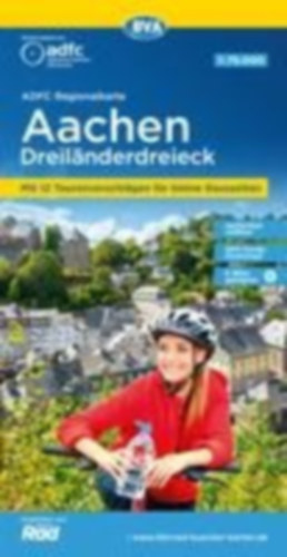 ADFC-Regionalkarte Aachen Dreiländereck, 1:75.000, reiß- und wetterfest, mit kostenlosem GPS-Download der Touren via BVA-website oder Karten-App idegen