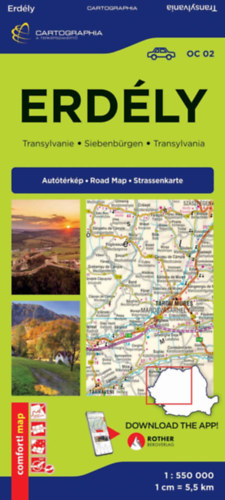 Cartographia Kiadó: Erdély Comfort  autótérkép könyv