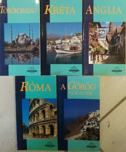 Arthur Eperon, Carole Chester, Hopkins, Adam-Macphedran, Gabr, Gerry Crawshaw: 5 db Cartographia útikönyv: A Görög-szigetek+ Róma+ Anglia+ Kréta+ Törökörszág antikvár