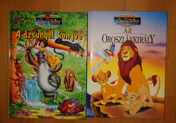 2 nagyalakú klasszikus Disney mesekönyv: A Dzsungel könyve, Az oroszlánkirály antikvár