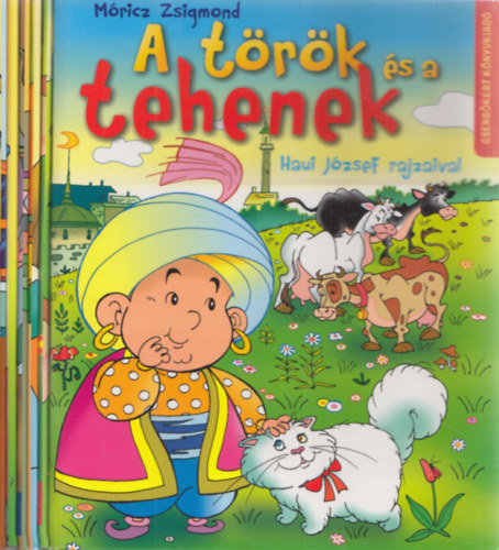 Móricz Zsigmond, Szamosi Kitty (szerk.), Rangáné Lovas Ágnes: 3 db keménylapos leporelló: A török és a tehenek + Jancsi és Juliska + Az okos kecskegidák (Haui József rajzaival) antikvár