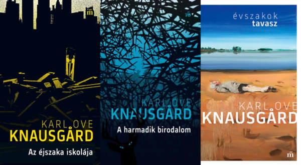 Knausgård Karl Ove, Karl Ove Knausgard: 3 db Karl Ove Knausgård regény: A harmadik birodalom + Tavasz. Évszakok + Az éjszaka iskolája antikvár