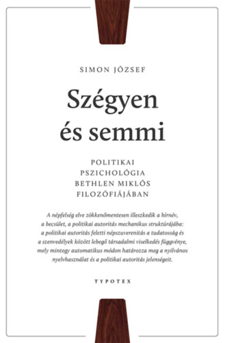 Simon József: Szégyen és semmi könyv