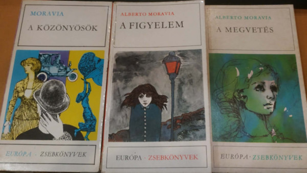 Alberto Moravia: 3 db Alberto Moravia: A figyelem + A közönyösök + A megvetés antikvár