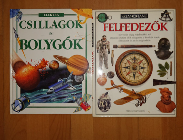 2 könyv kíváncsi gyerekeknek: Csillagok és bolygók, Felfedezők (Szemtanú) antikvár