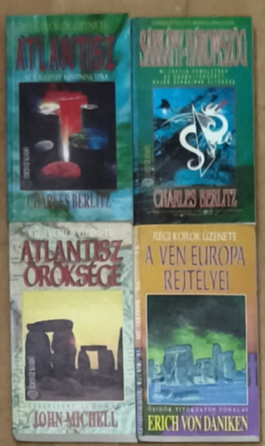 Charles Berlitz, Erich Von Daniken, John Michell: 4db mű a világ rejtélyeivel, letűnt korokkal kapcsolatban - Atlantisz, Atlantisz öröksége, A vén Európa rejtélyei, Sárkány-háromszög antikvár