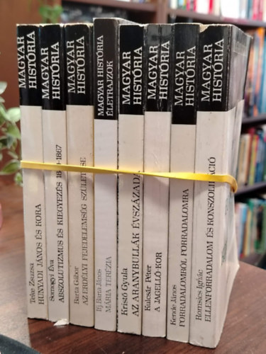 Teke Zsuzsa Somogyi Éva Barta Gábor Ifj. Barta János Kristó Gyula Kulcsár Péter Kende János Romsics Ignác: KÖNYVMENTŐ AJÁNLAT, 8 DB.  Magyar História könyvsorozat. Hunyadi János és kora, Abszolutizmus és kiegyezés 1849–1867, Az Erdélyi Fejedelemség születése, Mária Terézia, Az Aranybullák évszázada, A Jagelló-kor, Forradalomról forradalomra, Ellenforradalom és antikvár
