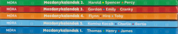 Rev.W.Awdry: Mozdonykalandok 2., 3., 5. + Thomas, a gőzmozdony - Sodor lakóinak nagy könyve - Thomas és több mint 50 barátja (4 mű) antikvár