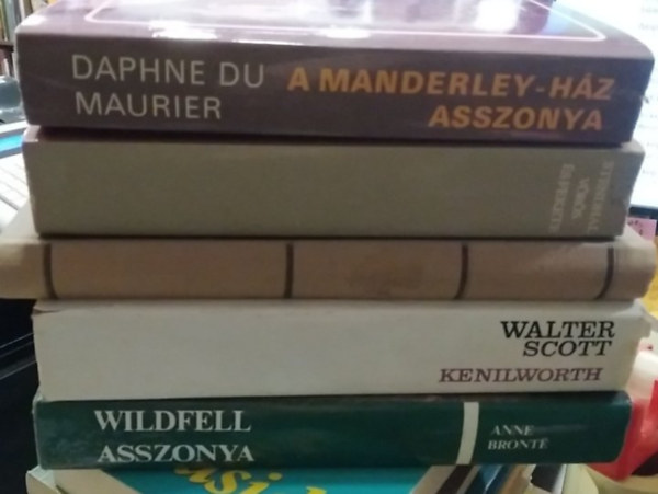 Daphne Du Maurier, Stendhal, Emil Zola, Anne Brontё, Walter Scott: 5 db-os KÖNYVMENTŐ AJÁNLAT, szépirodalom: Wildfell asszonya+ Rougonék szerencséje+ Vörös és fekete+ A Manderley-ház asszonya+ Kenilworth antikvár
