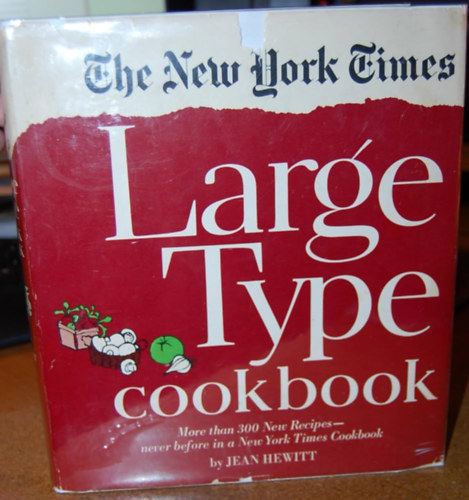 Jean Hewitt: Large type cookbook - New York Times antikvár