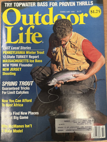 Outdoor Life Magazine February 1988. antikvár