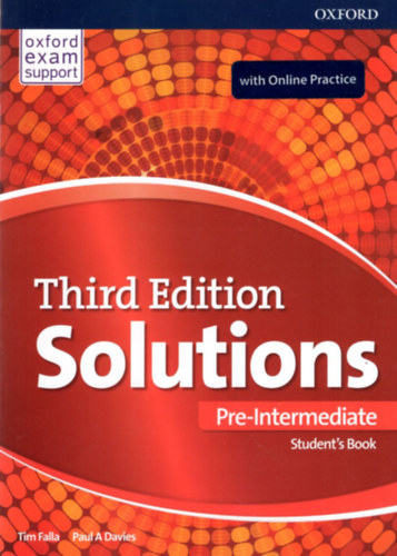 Paul A. Davies - Tim Falla, Rézműves Zoltán: Third Edition Solutions Pre-Intermediate Munkafüzet + Student's Book ( Oxford ) antikvár