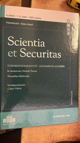 Csépe Valéria, Bokor József: Scientia et Securitas 6. kötet 1-2. szám antikvár