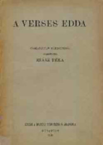 Szász Béla (ford.): A verses Edda antikvár
