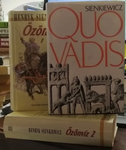 Henryk Sienkiewicz: 2 db Henryk Sienkiewicz mű három kötetben: Özönvíz I-II+ Qou Vadis antikvár