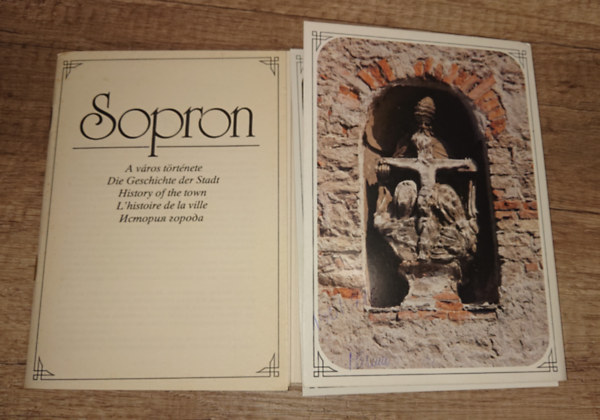 Sopron - A város története (4 nyelvű kiadvány képeslapokkal) antikvár